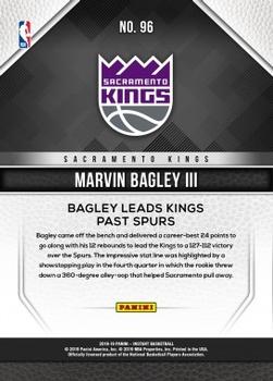2018-19 Panini Instant NBA #96 Marvin Bagley III Back