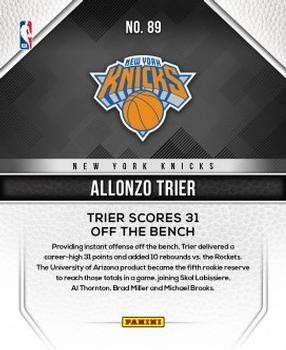 2018-19 Panini Instant NBA #89 Allonzo Trier Back