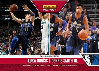 2018-19 Panini Instant NBA #64 Luka Dončić / Dennis Smith Jr. Front