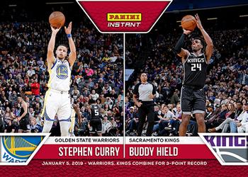 2018-19 Panini Instant NBA #68 Stephen Curry / Buddy Hield Front