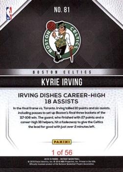 2018-19 Panini Instant NBA #81 Kyrie Irving Back