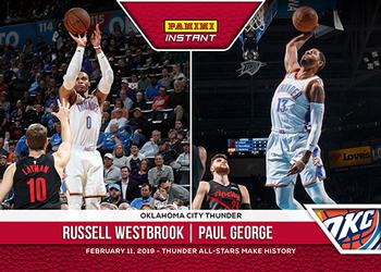 2018-19 Panini Instant NBA #98 Russell Westbrook / Paul George Front