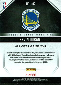 2018-19 Panini Instant NBA #107 Kevin Durant Back