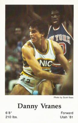 1983-84 Seattle SuperSonics Police #NNO Danny Vranes Front