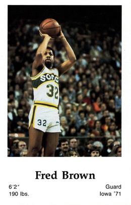 1983-84 Seattle SuperSonics Police #NNO Fred Brown Front
