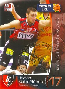 2011-12 Sereal Beko Lithuania Basketball League (LKL) #LRY-003 Jonas Valanciunas Front