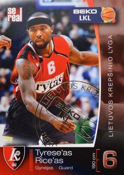 2011-12 Sereal Beko Lithuania Basketball League (LKL) #LRY-005 Tyrese Rice Front