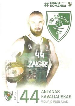 2017-18 Zalgiris Kaunas Team Set #NNO Antanas Kavaliauskas Front