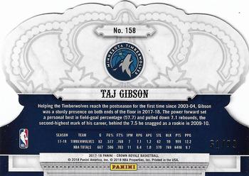 2017-18 Panini Crown Royale - Crystal #158 Taj Gibson Back