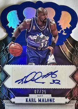 2017-18 Panini Crown Royale - Crown Autographs Blue #CA-KML Karl Malone Front