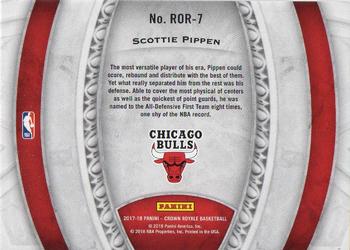 2017-18 Panini Crown Royale - Regents of Roundball #ROR-7 Scottie Pippen Back