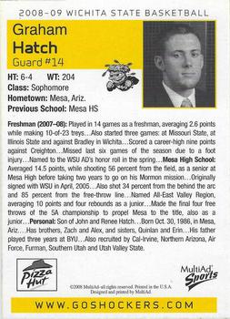 2008-09 MultiAd Wichita State Shockers #NNO Graham Hatch Back