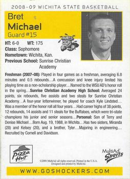2008-09 MultiAd Wichita State Shockers #NNO Bret Michael Back