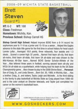 2008-09 MultiAd Wichita State Shockers #NNO Brett Stevens Back