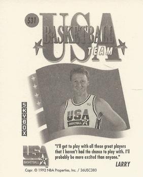 1991-92 SkyBox Mark and See Minis #531 Larry Bird Back