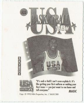 1991-92 SkyBox Mark and See Minis #533 Magic Johnson Back