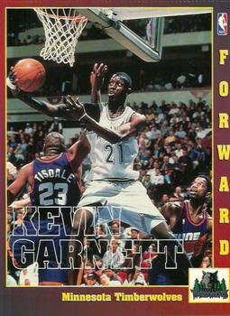 1997 Scholastic Ultimate NBA Postcards #NNO Kevin Garnett Front