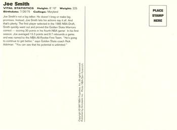 1997 Scholastic Ultimate NBA Postcards #NNO Joe Smith Back