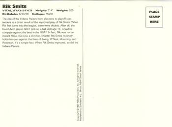 1997 Scholastic Ultimate NBA Postcards #NNO Rik Smits Back