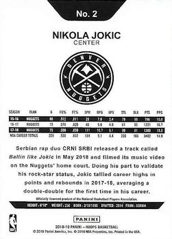 2018-19 Hoops #2 Nikola Jokic Back