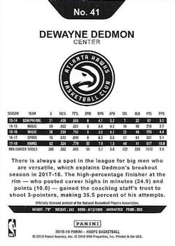 2018-19 Hoops #41 Dewayne Dedmon Back