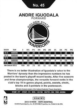 2018-19 Hoops #45 Andre Iguodala Back