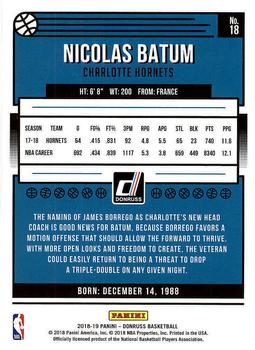 2018-19 Donruss #18 Nicolas Batum Back