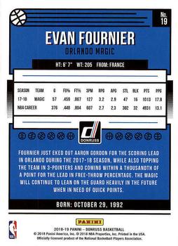 2018-19 Donruss #19 Evan Fournier Back