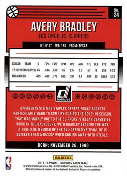 2018-19 Donruss #24 Avery Bradley Back