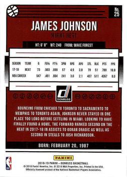 2018-19 Donruss #25 James Johnson Back