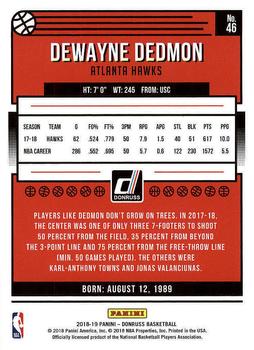 2018-19 Donruss #46 Dewayne Dedmon Back