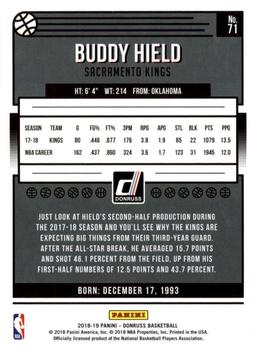 2018-19 Donruss #71 Buddy Hield Back