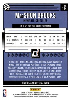2018-19 Donruss #114 MarShon Brooks Back