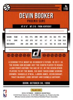 2018-19 Donruss #119 Devin Booker Back