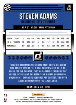 2018-19 Donruss #137 Steven Adams Back