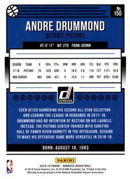 2018-19 Donruss #150 Andre Drummond Back