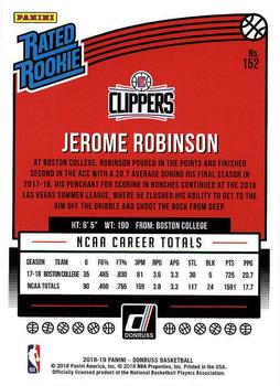 2018-19 Donruss #152 Jerome Robinson Back