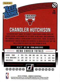 2018-19 Donruss #166 Chandler Hutchison Back