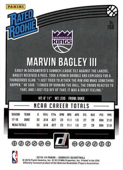 2018-19 Donruss #168 Marvin Bagley III Back