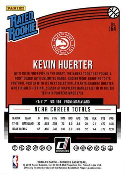 2018-19 Donruss #184 Kevin Huerter Back