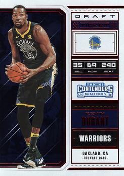 2018 Panini Contenders Draft Picks - Red Foil #32 Kevin Durant Front