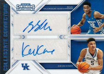 2018 Panini Contenders Draft Picks - Collegiate Connections Signatures #CS-SK Kevin Knox / Shai Gilgeous-Alexander Front