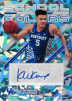 2018 Panini Contenders Draft Picks - School Colors Signatures Cracked Ice #11 Kevin Knox Front