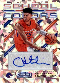 2018 Panini Contenders Draft Picks - School Colors Signatures Cracked Ice #20 Chandler Hutchison Front