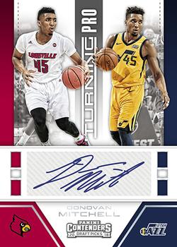 2018 Panini Contenders Draft Picks - Turning Pro Signatures #3 Donovan Mitchell Front