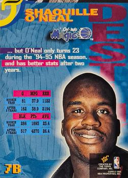 1994-95 Stadium Club - Dynasty and Destiny Members Only #7b Shaquille O'Neal Back