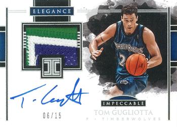 2017-18 Panini Impeccable - Elegance Retired Jersey Autographs Holo Silver #ER-TGG Tom Gugliotta Front