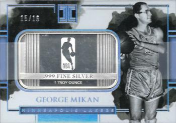 2017-18 Panini Impeccable - Silver NBA Logo #NBA-GM George Mikan Front