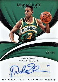 2017-18 Panini Immaculate Collection - Heralded Signatures #HS-DEL Dale Ellis Front