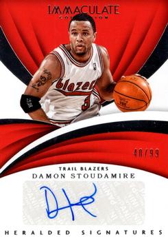 2017-18 Panini Immaculate Collection - Heralded Signatures #HS-DSM Damon Stoudamire Front
